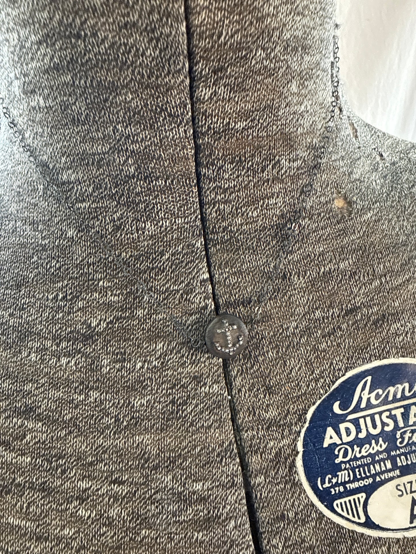 Pavé diamond anchor nautical necklace. 16.25-18”.