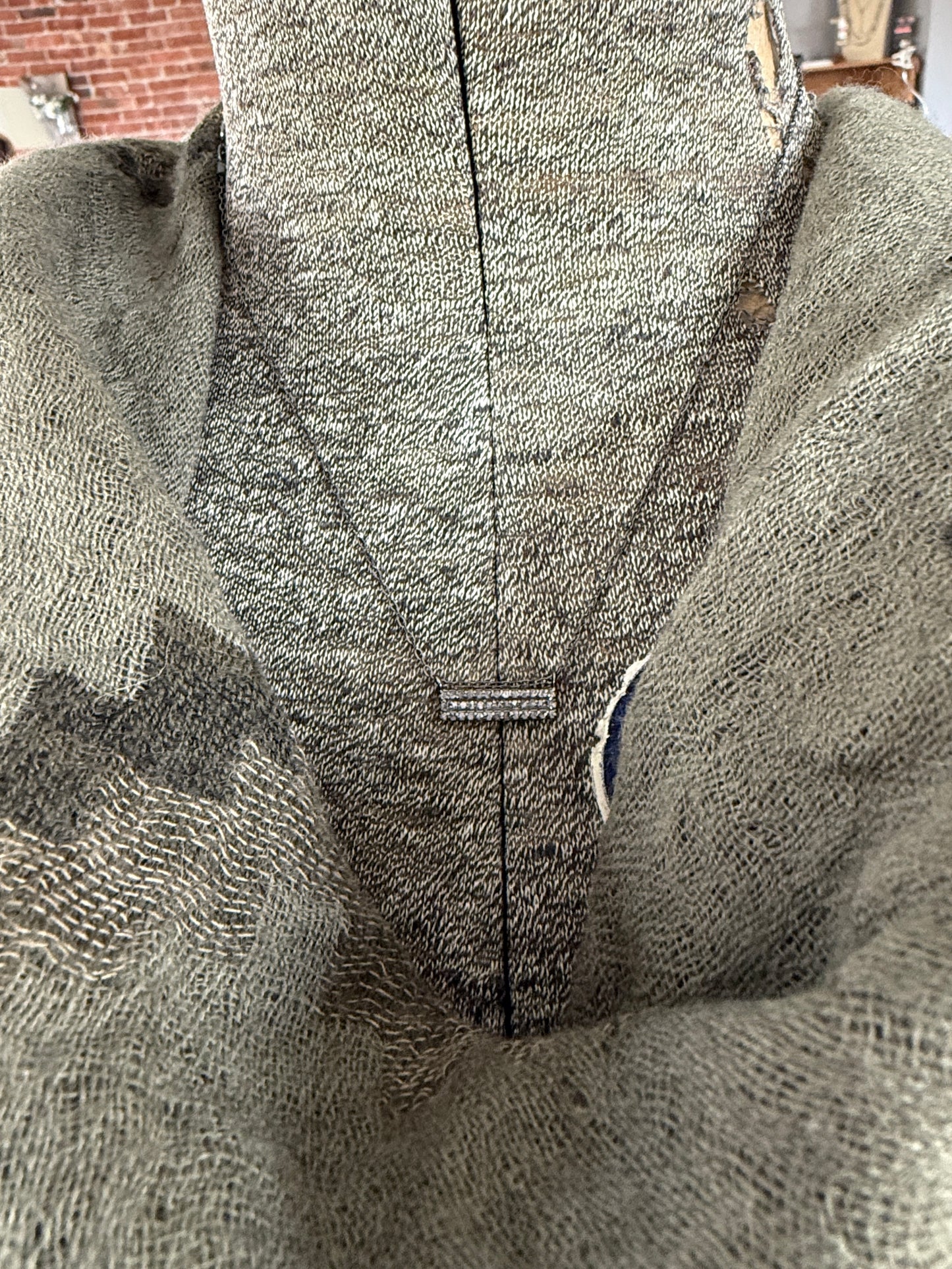 Pavé diamond bar delicate necklace. 14.5-16.75”.