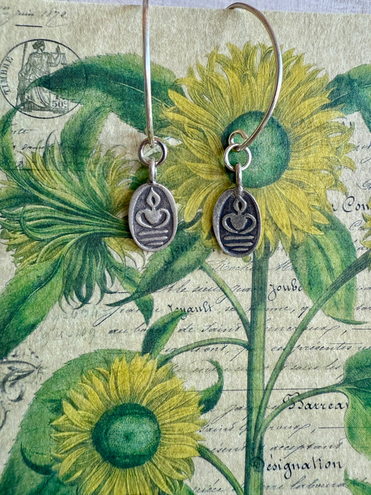 Yogi earrings. Pure silver. Lightweight.