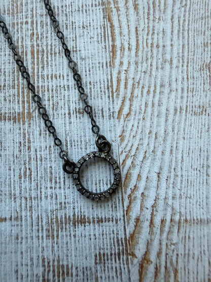 Diamond eternity ring delicate necklace. 16”