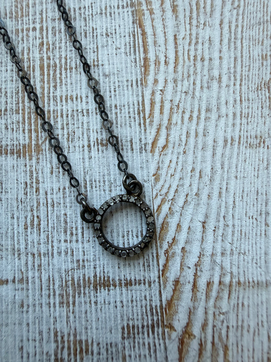 Diamond eternity ring delicate necklace. 16”