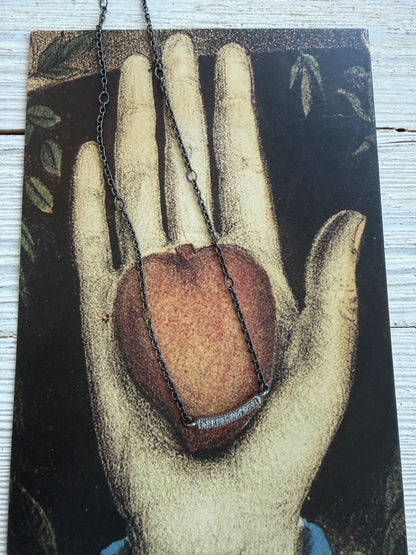 Pavé diamond curve necklace. 16.5-18.5”